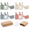 Custom silicone luggage tag colors embossed logo options and private-label packaging