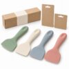 Custom colors molded logos and packaging for silicone pet food spatulas