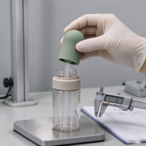 OEM sample inspection of silicone straw cap fit and removal behavior on a reusable straw