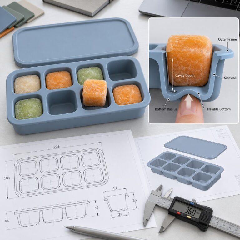 Silicone baby food freezer tray easy release design guide