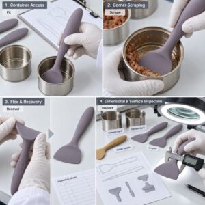 Silicone pet food spatula container fit scraping and sample quality inspection
