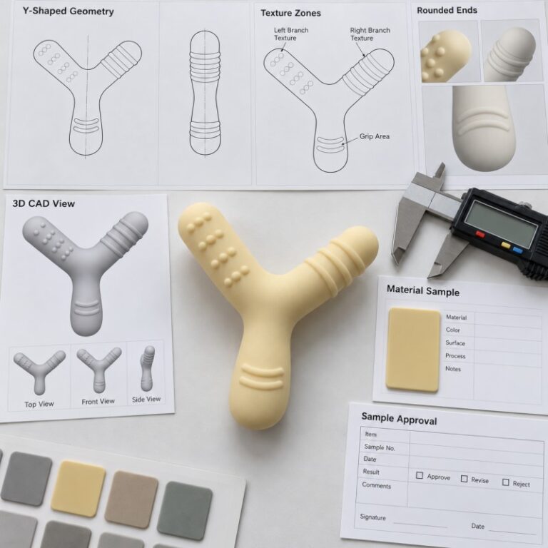 Y-shaped silicone teether OEM sample approval guide